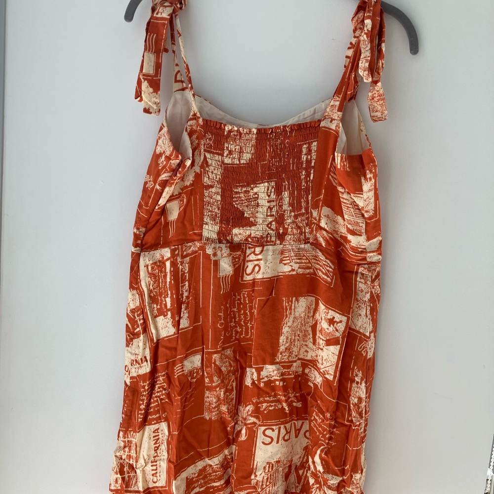 Tie Strap Orange Urban Outfitters Dress - Picture 4 of 6